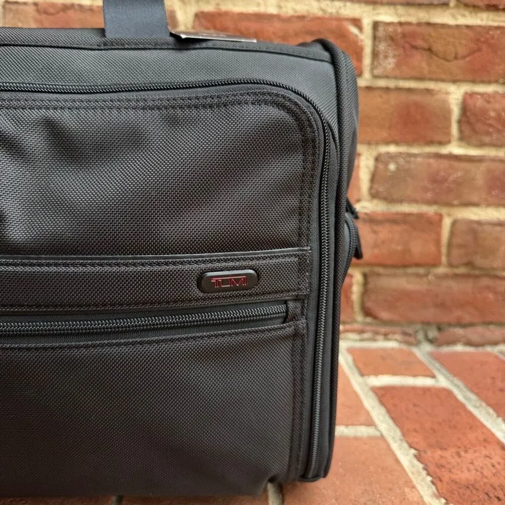 TUMI Framed Soft Duffel Travel Bag Black Carry On Weekender NEW